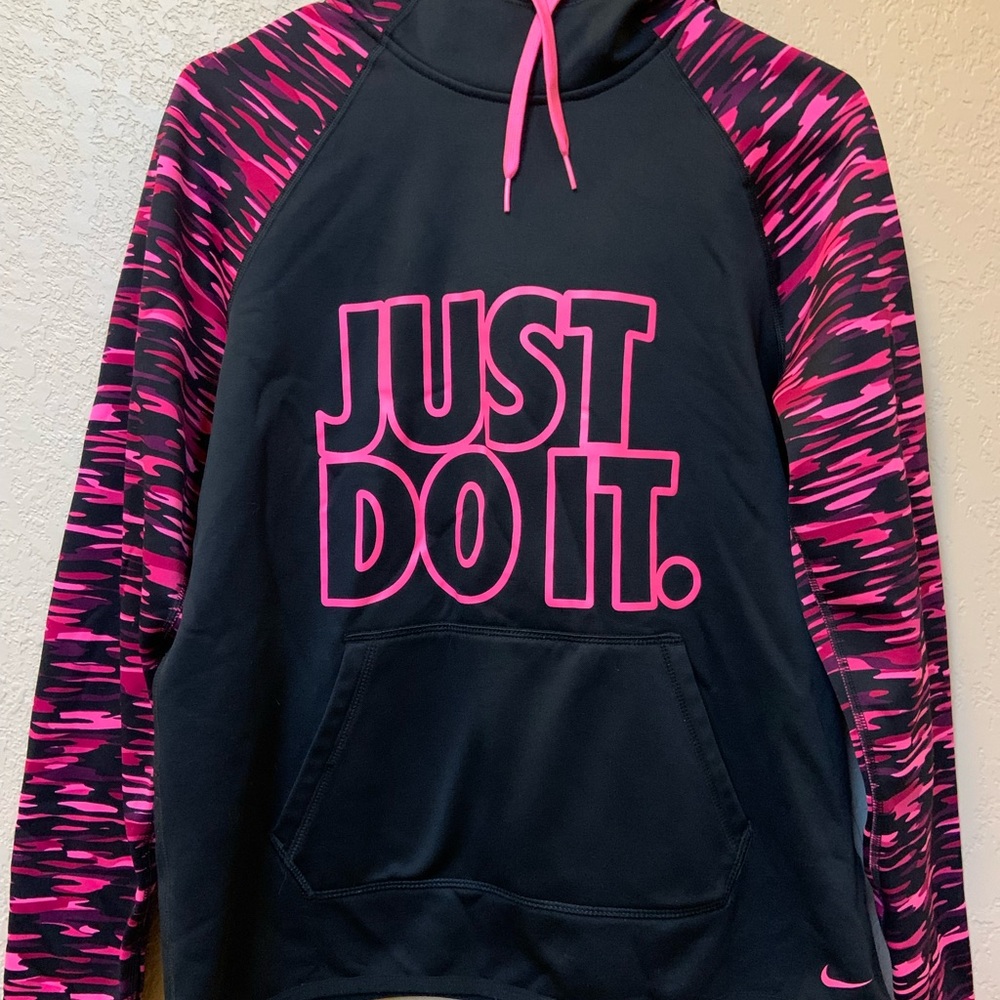 Pink and black Nike sweatshirt size medium